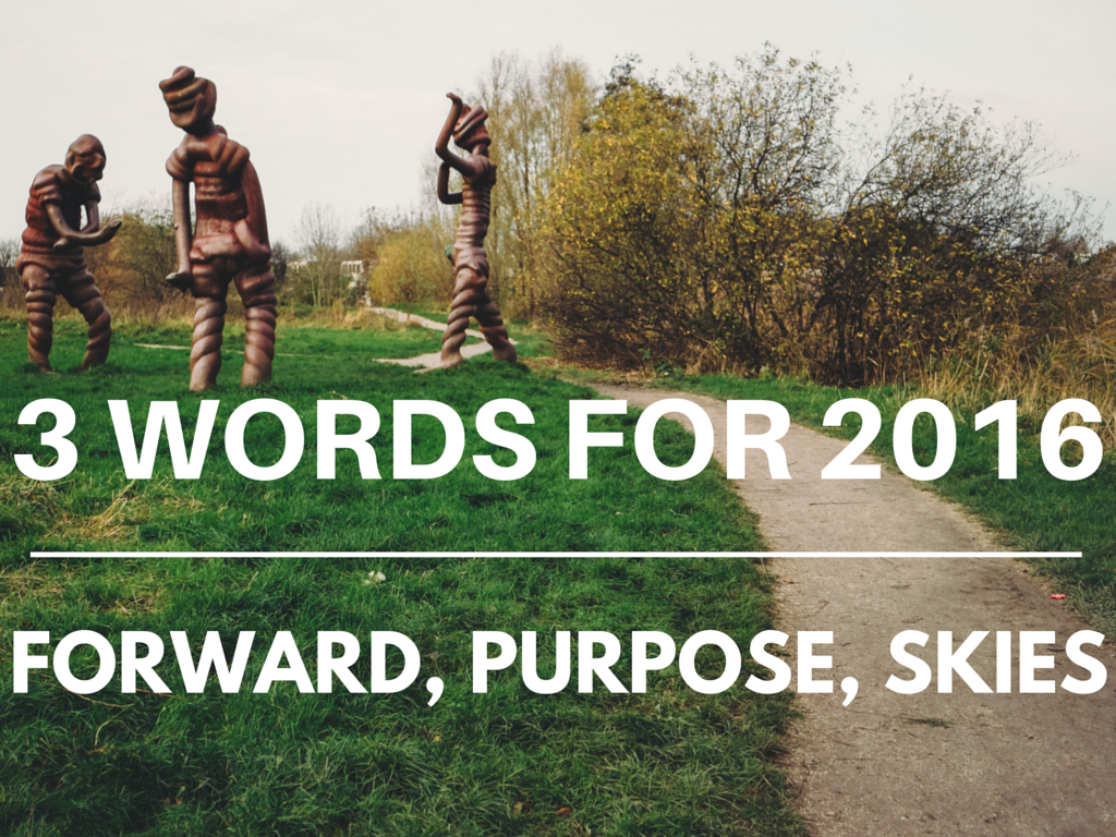 Forward, Purpose and Skies - My Three Words for 2016