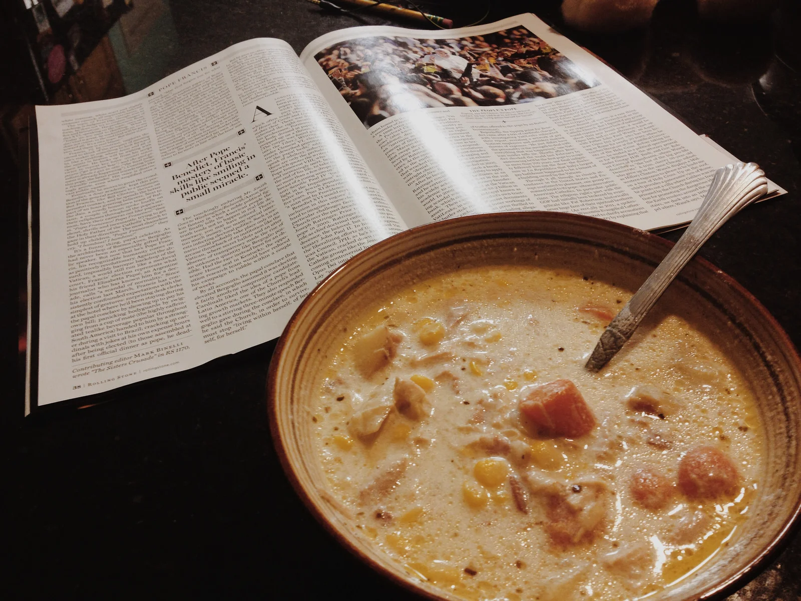Simplicity in a Bowl of Soup and a Magazine