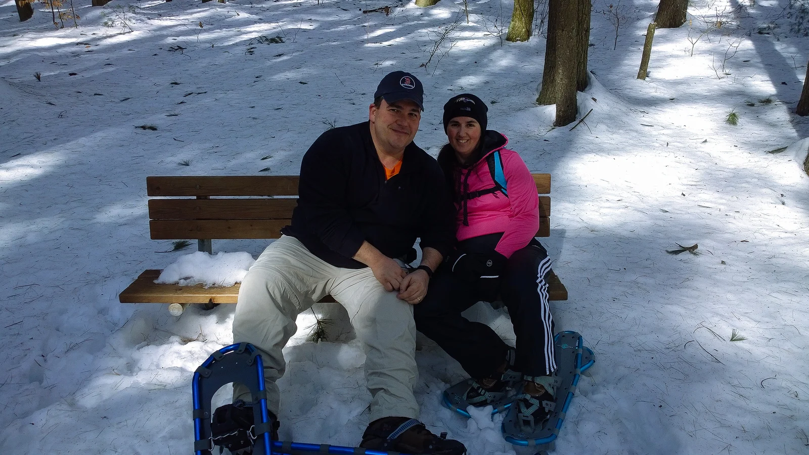 Snowshoeing at West Hill Dam