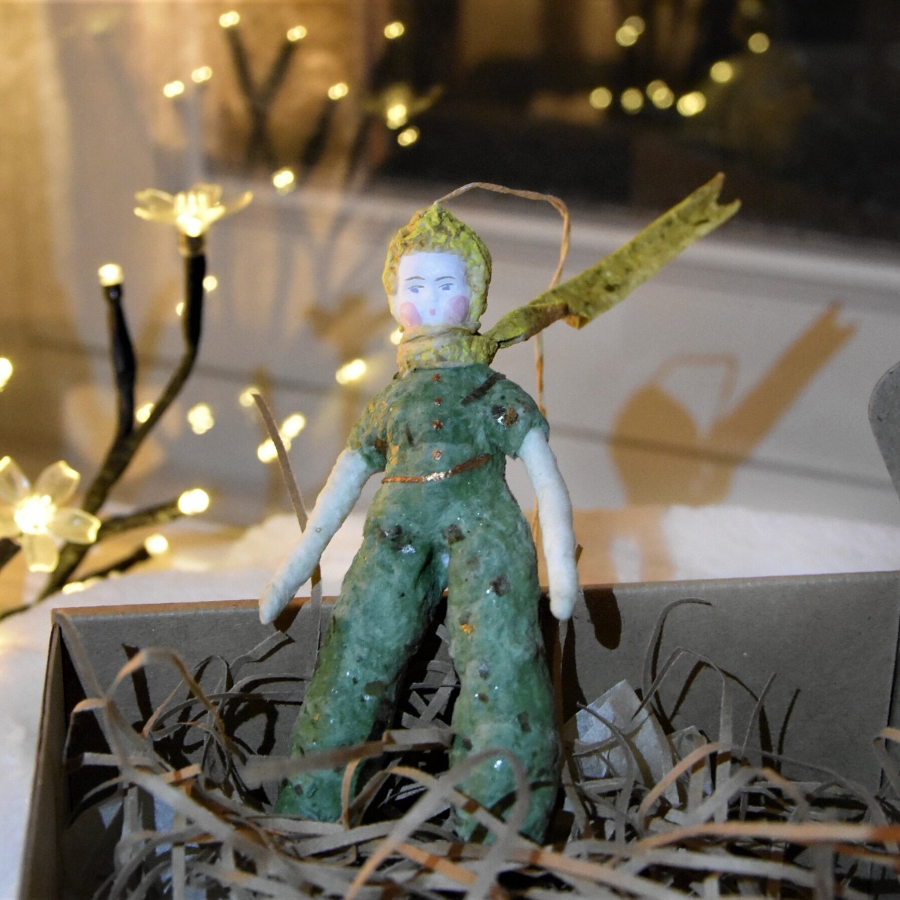 Christmas Toy Papier-mache : Little Prince  Height: 13-15 cm Item Number: C-06 Price: ₽ 2,400 [ SOLD ] ~~~~~~~~~~~~~~~~