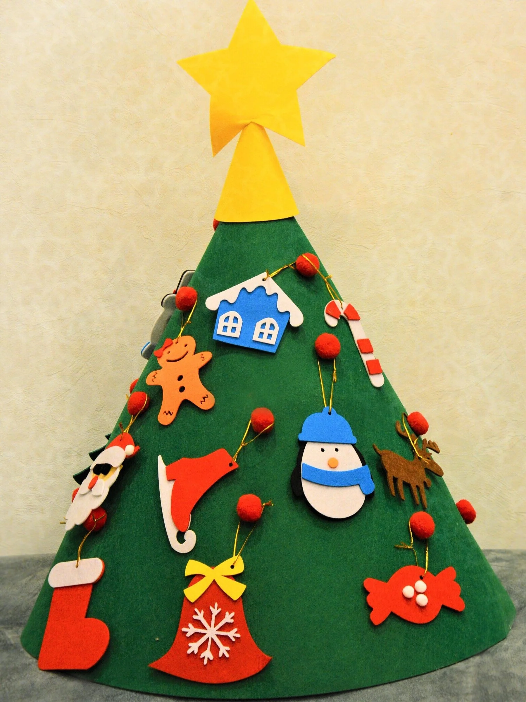Christmas tree with a set of toys, felt  Height: 68 cm Item Number: C-18 Price: ₽ 2,500 CLICK HERE TO BUY ~~~~~~~~~~~~~~~~