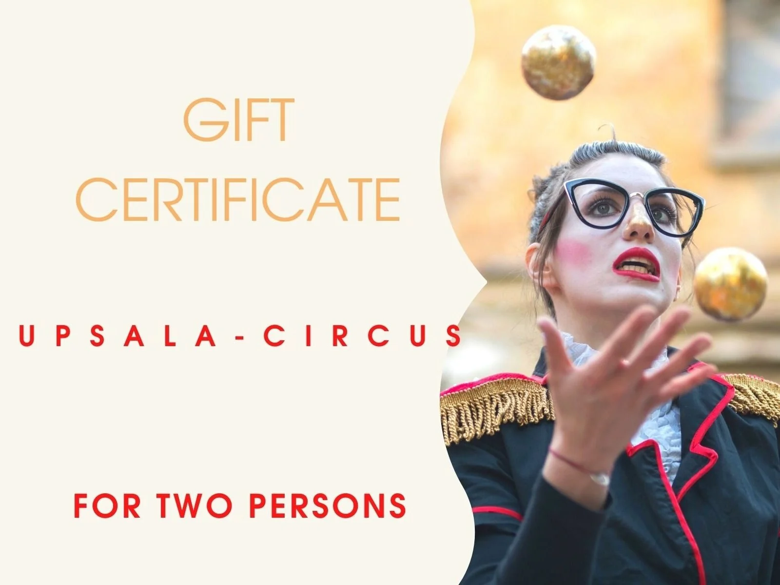 Upsala Circus One Time Visit Valid for 2 persons, Expires 31 Dec 2021 Item Number: UC17 Price: ₽ 2,000 CLICK HERE TO BUY ~~~~~~~~~~~~~~~~