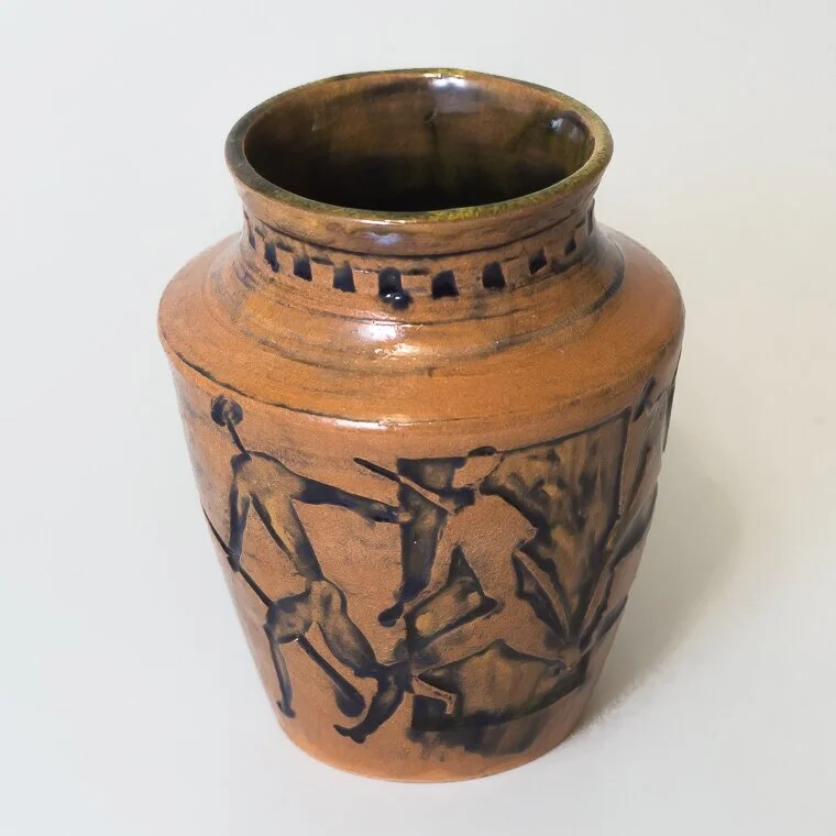 Handmade ceramic vase cave painting_1 Item Number: HB14 Price: ₽ 1000 CLICK HERE TO BUY ~~~~~~~~~~~~~~~~