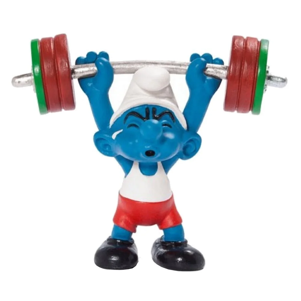 🇧🇪 BELGIUM CONSULATE  - Olympic Weightlifting Smurf 5.5cm tall x 4cm wide Item Number: 20737 Donation: ₽ 500 FINAL BID:   ₽ 600 ~~~~~~~~~~~~~~~~