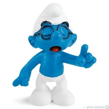 🇧🇪 BELGIUM CONSULATE   - Brainy Smurf  5.5cm tall x 4.0cm w  Item Number: 205369 Donation: ₽ 500 FINAL BID:   ₽600 ~~~~~~~~~~~~~~~~