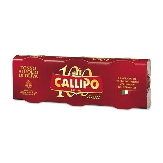 🇮🇹 Italy - TONNO CALLIPO 3x80g OLIO D'OLIVA Tuna in Olive Oil (more photos here) Item Number: IL16 Donation: ₽500 [Note: ₽150 goes to Charity]  [Available: 15 items] CLICK TO BUY ~~~~~~~~~~~~~~~~