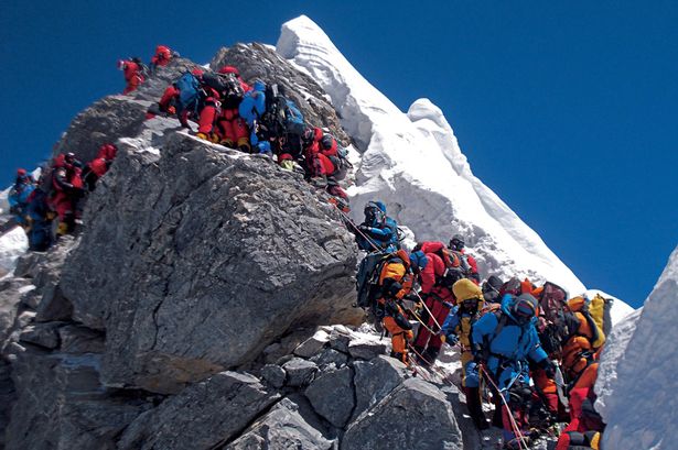 The summit ridge of Everest in this May’s weather window