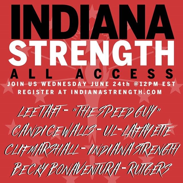 IT'S ALMOST TIME!

RESERVE YOUR SEAT THROUGH WWW.INDIANASTRENGTH.COM

LINK IS IN BIO.