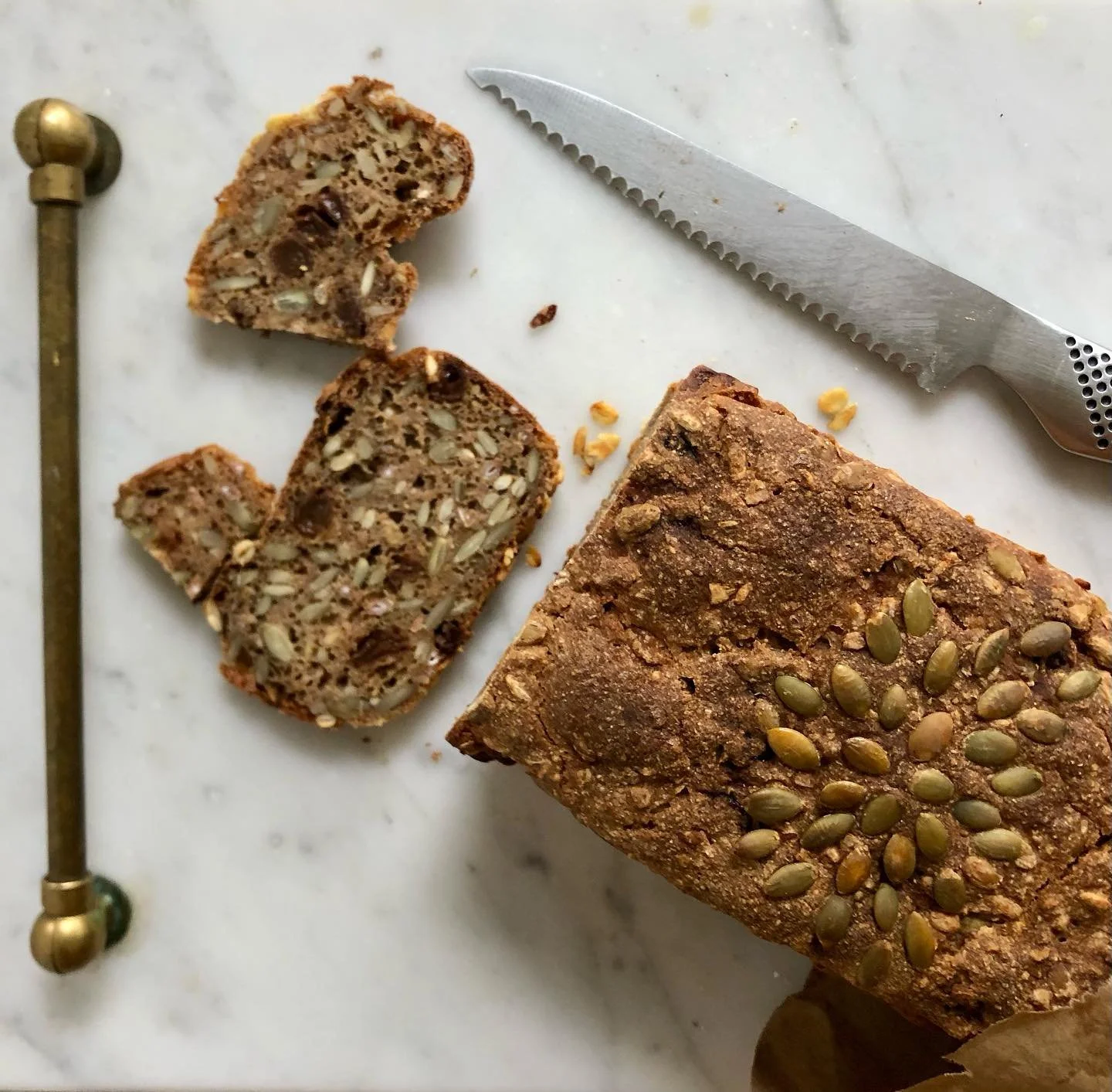 I bought a grain mill!

Meet #volkornbrot 

Vollkornbrot is a nourishing nutrient dense rye sourdough with sprouted pumpkin seeds, sprouted sunflower seeds, a custom spice blend, sprouted rye and a few bonus raisins.

Saturday, February 15 I will int