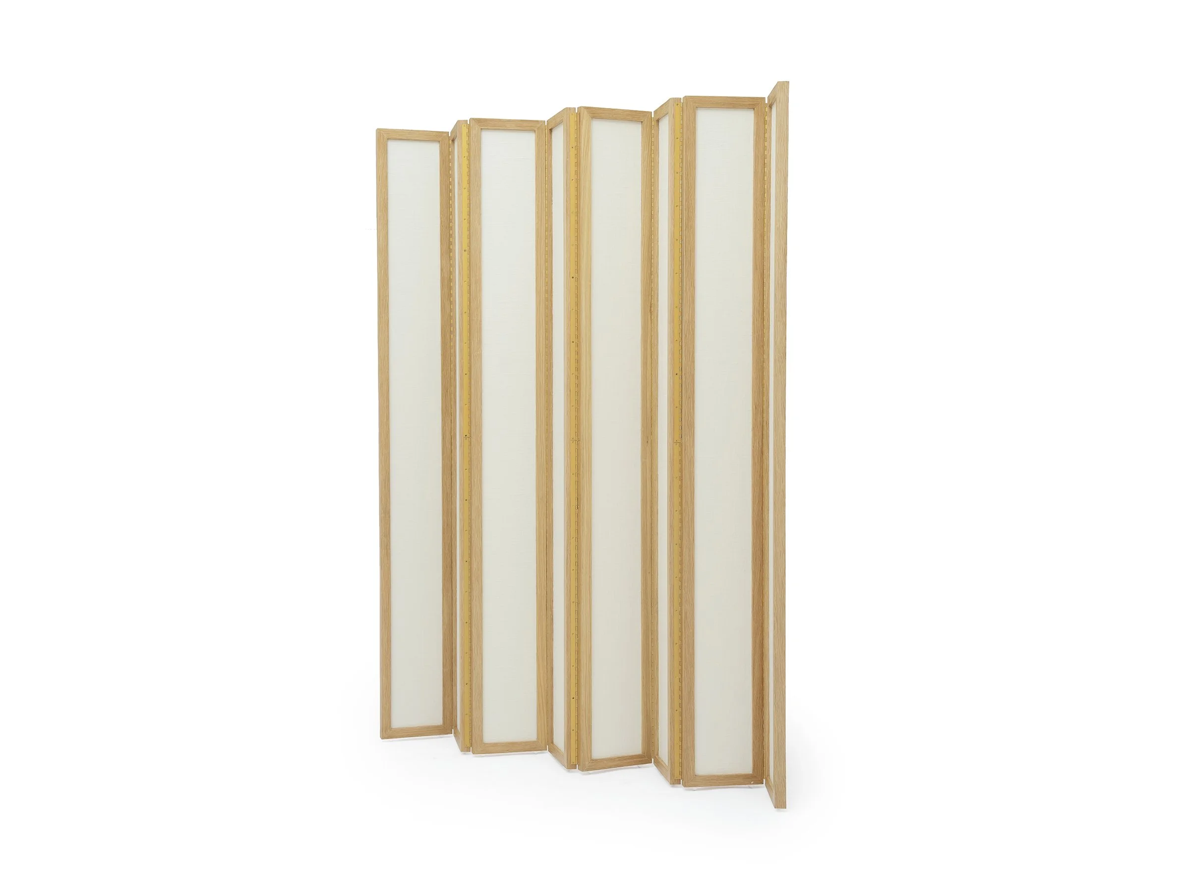 Side angle of the Christine Room Screen showing folding structure and depth.