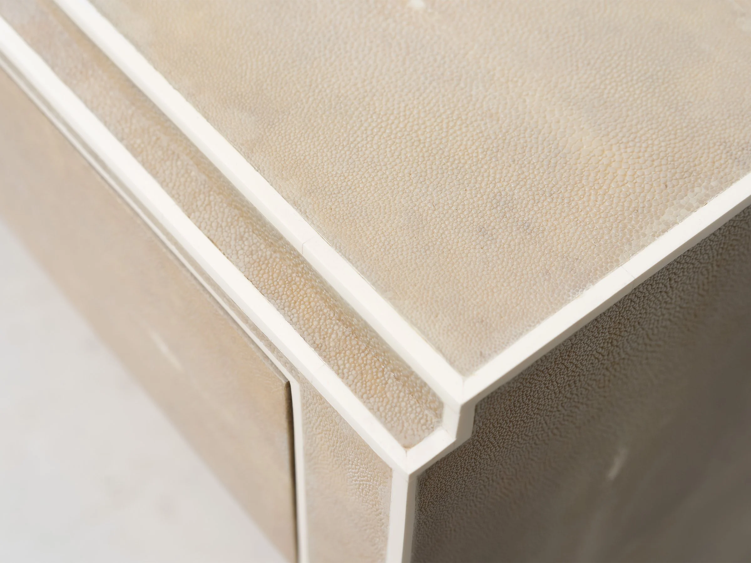 Albert Desk in antique shagreen finish with two drawers.