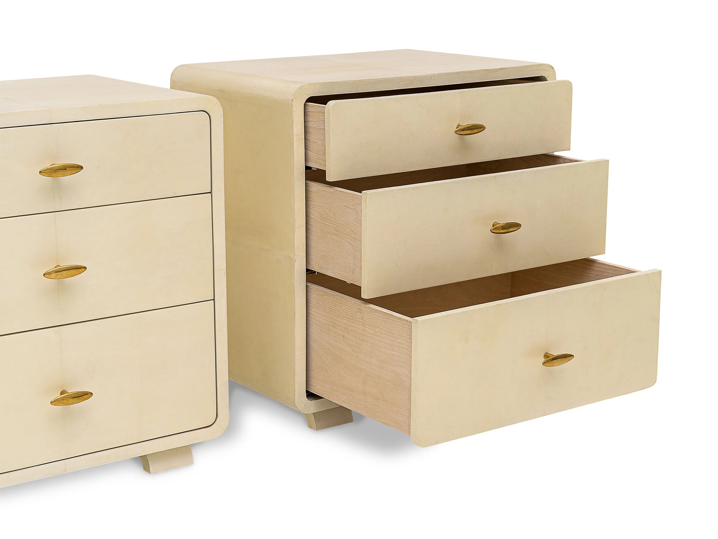 Gladys Stand with drawers partially open, showing interior storage