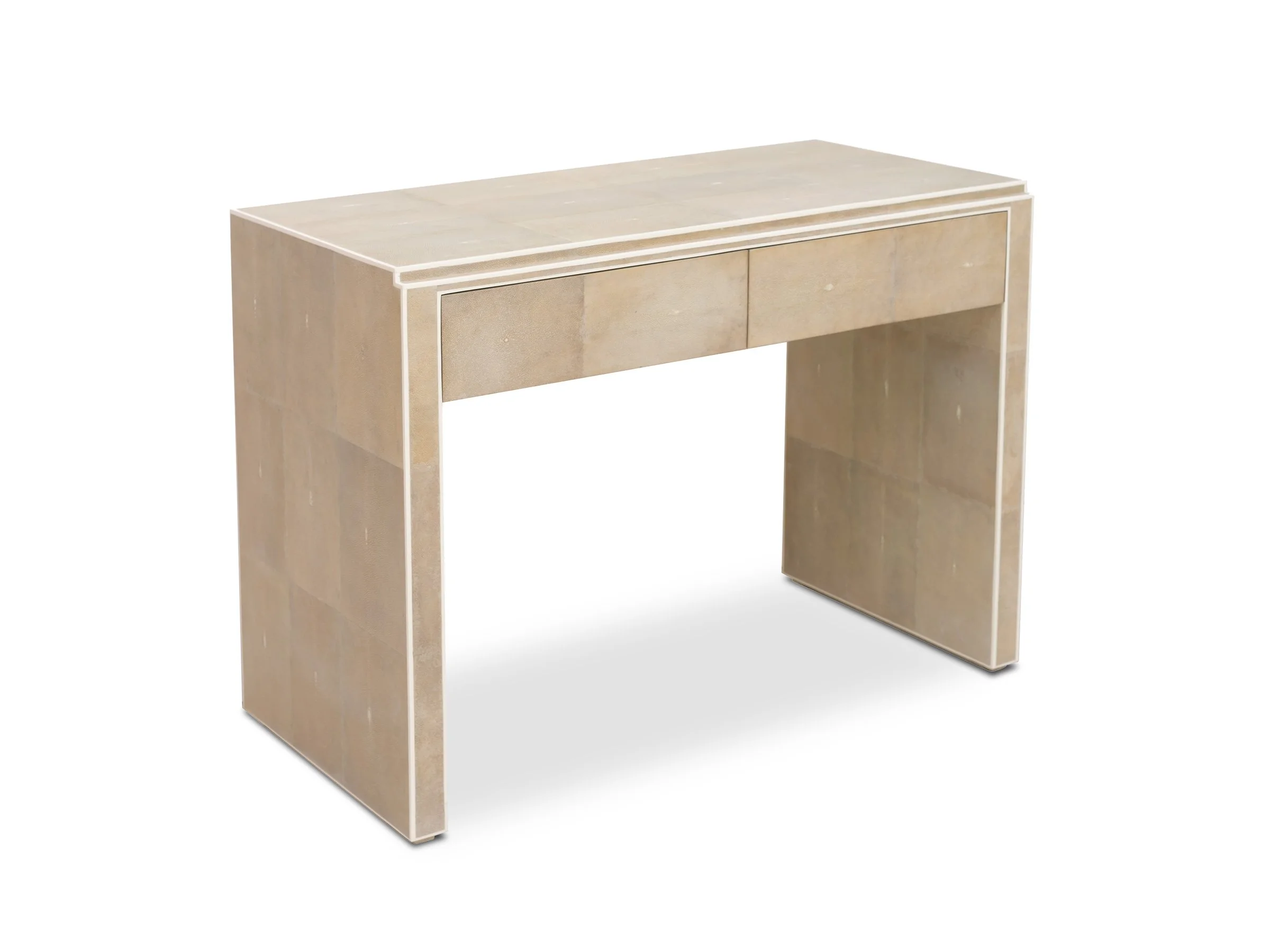 Albert Desk in antique shagreen finish with two drawers.