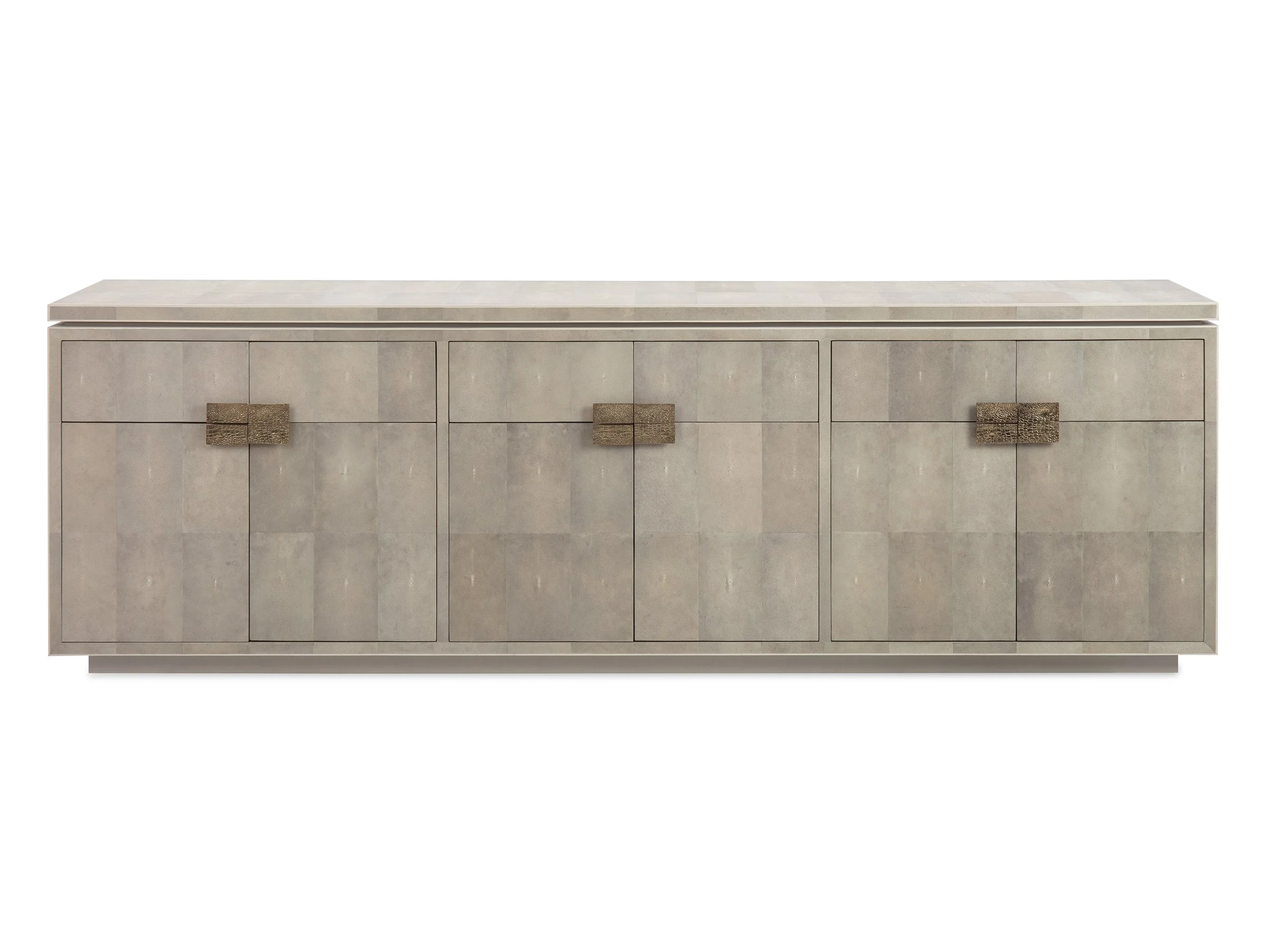 Front view of the Elizabeth Buffet - 6 Door in antique shagreen finish