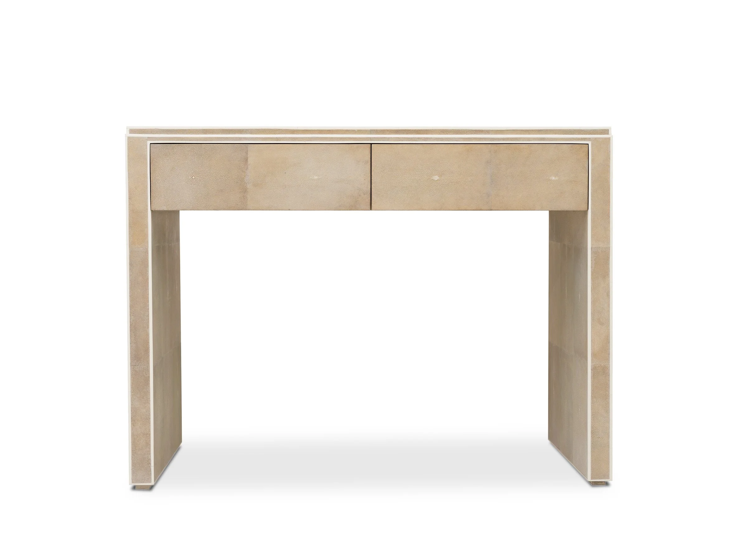 Albert Desk in antique shagreen finish with two drawers.