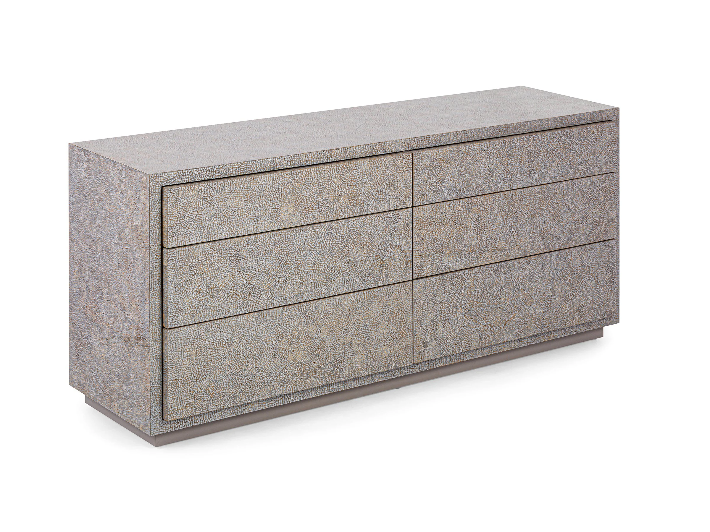 William Dresser in Silver Snakeskin Eggshell Lacquer – angled view