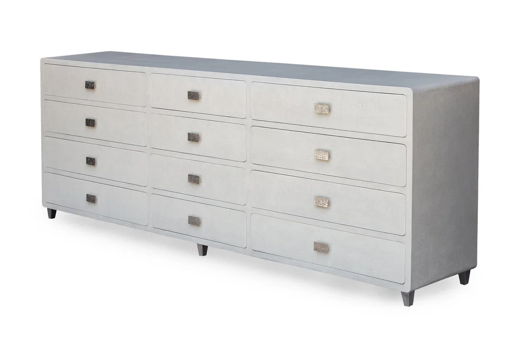 Glenn Long Dresser Elegant Modern Storage with Bronze Alligator Handles John Lyle Design Glenn Long Dresser Elegant Modern Storage with Bronze Alligator Handles John Lyle Design