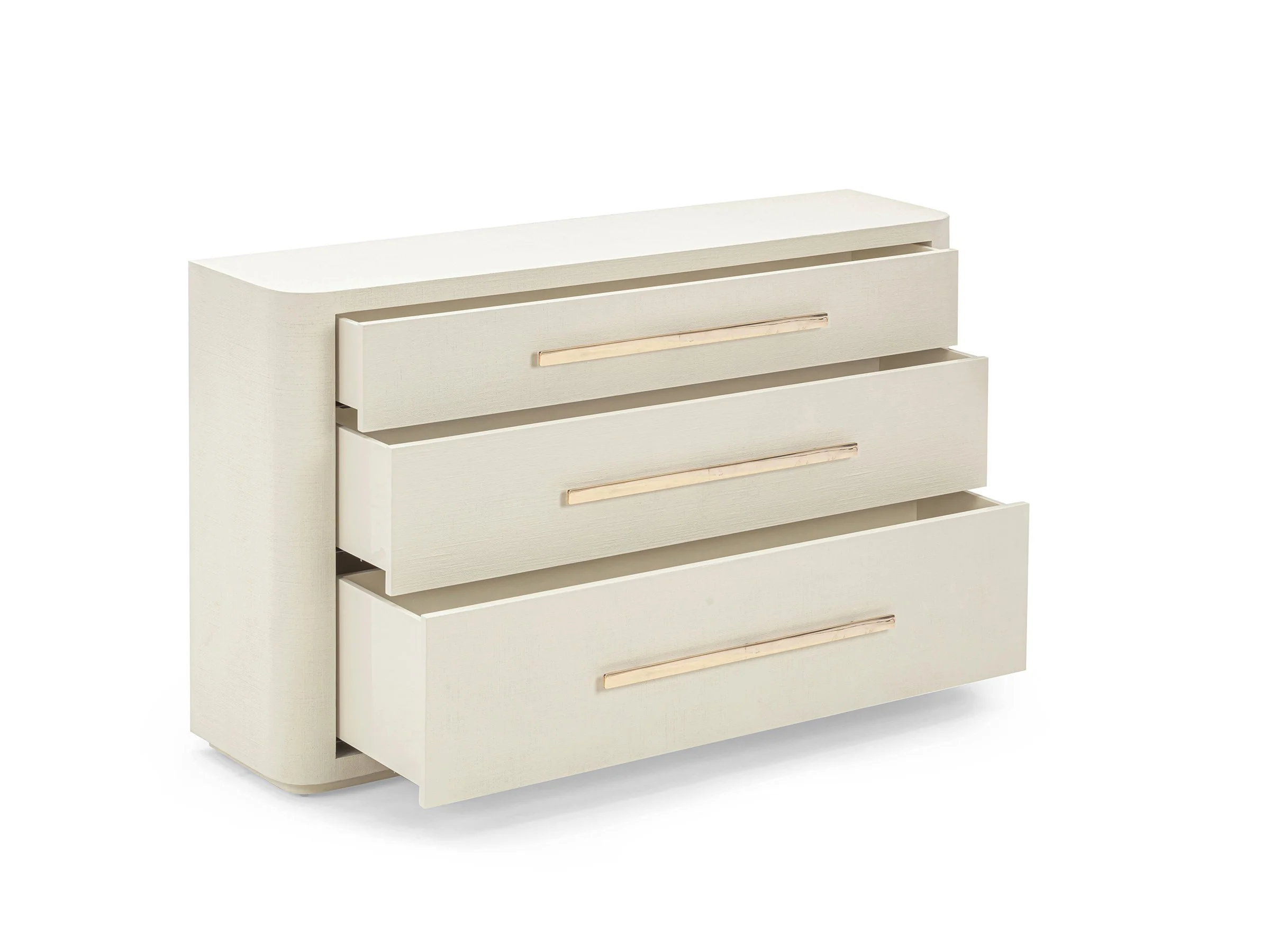 Chauncy Chest with drawers partially open, showing storage capacity