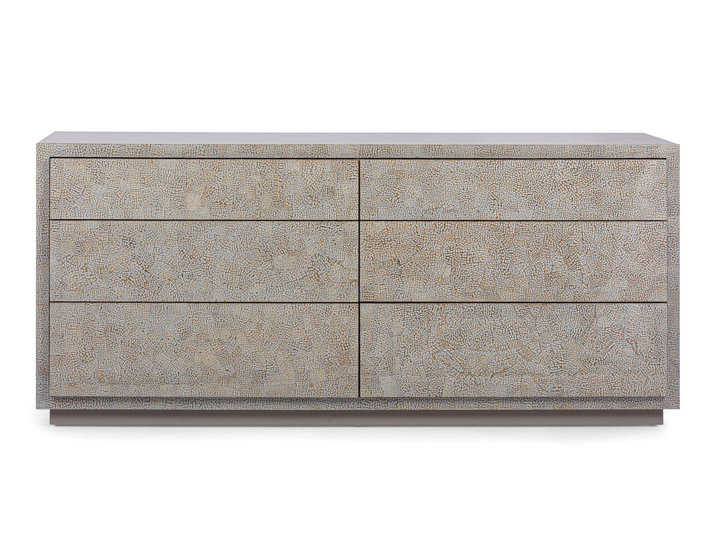 William Dresser in Silver Snakeskin Eggshell Lacquer – front view