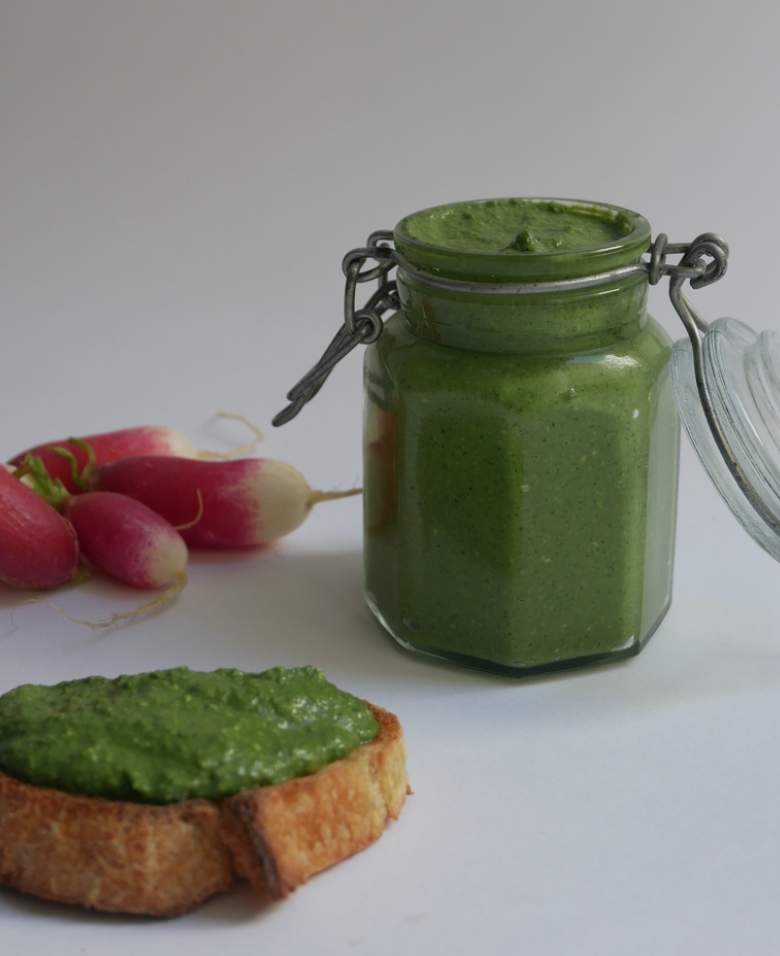 Ma recette de pesto de fanes de radis