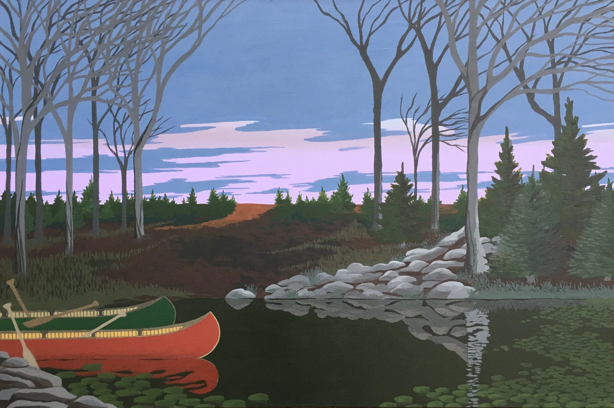 "DUSK LANDING"   25"X37"   PRIVATE COLLECTION