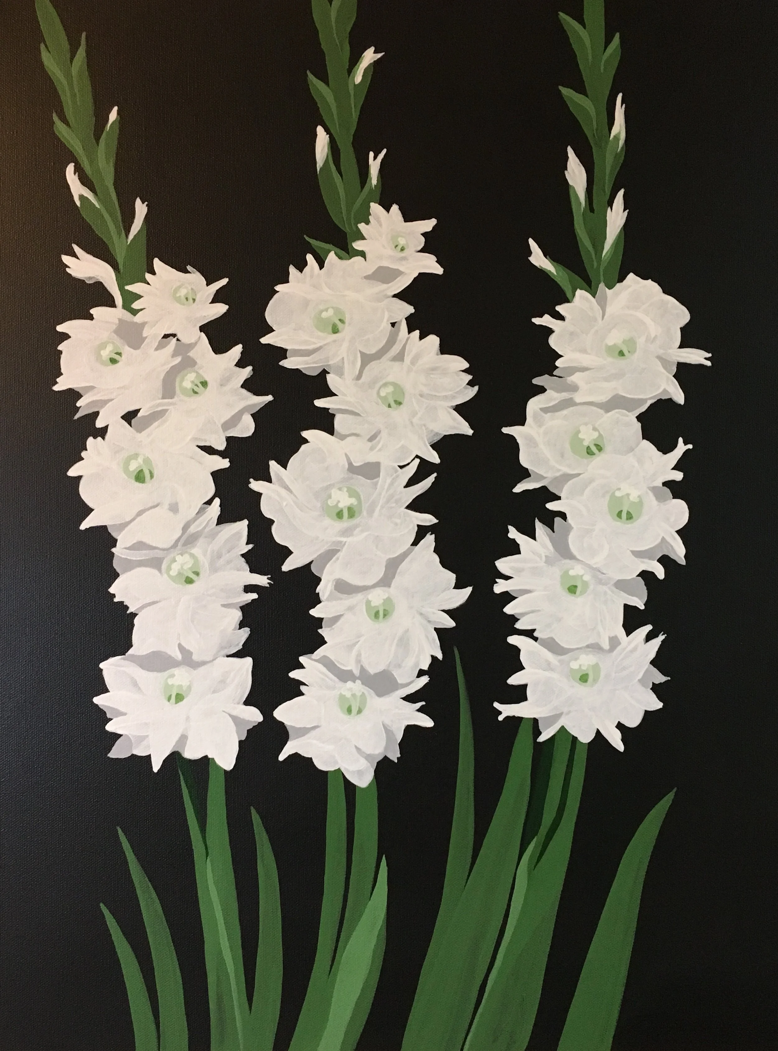 "GLAD FOR GLADIOLUS"   18"X24"   PRIVATE COLLECTION