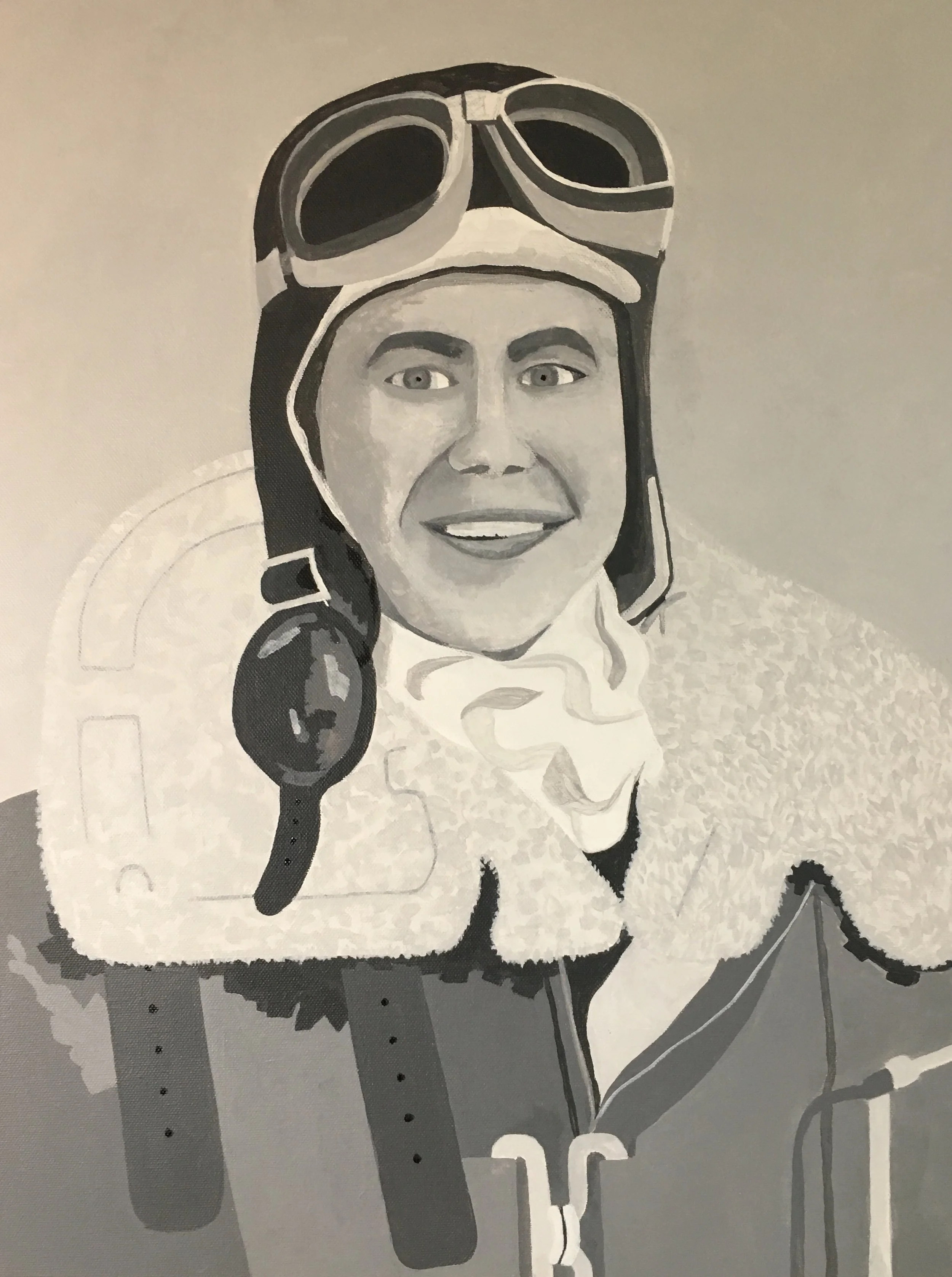 "WWII B-24 BOMBARDIER"   17"x21"   PRIVATE COLLECTION