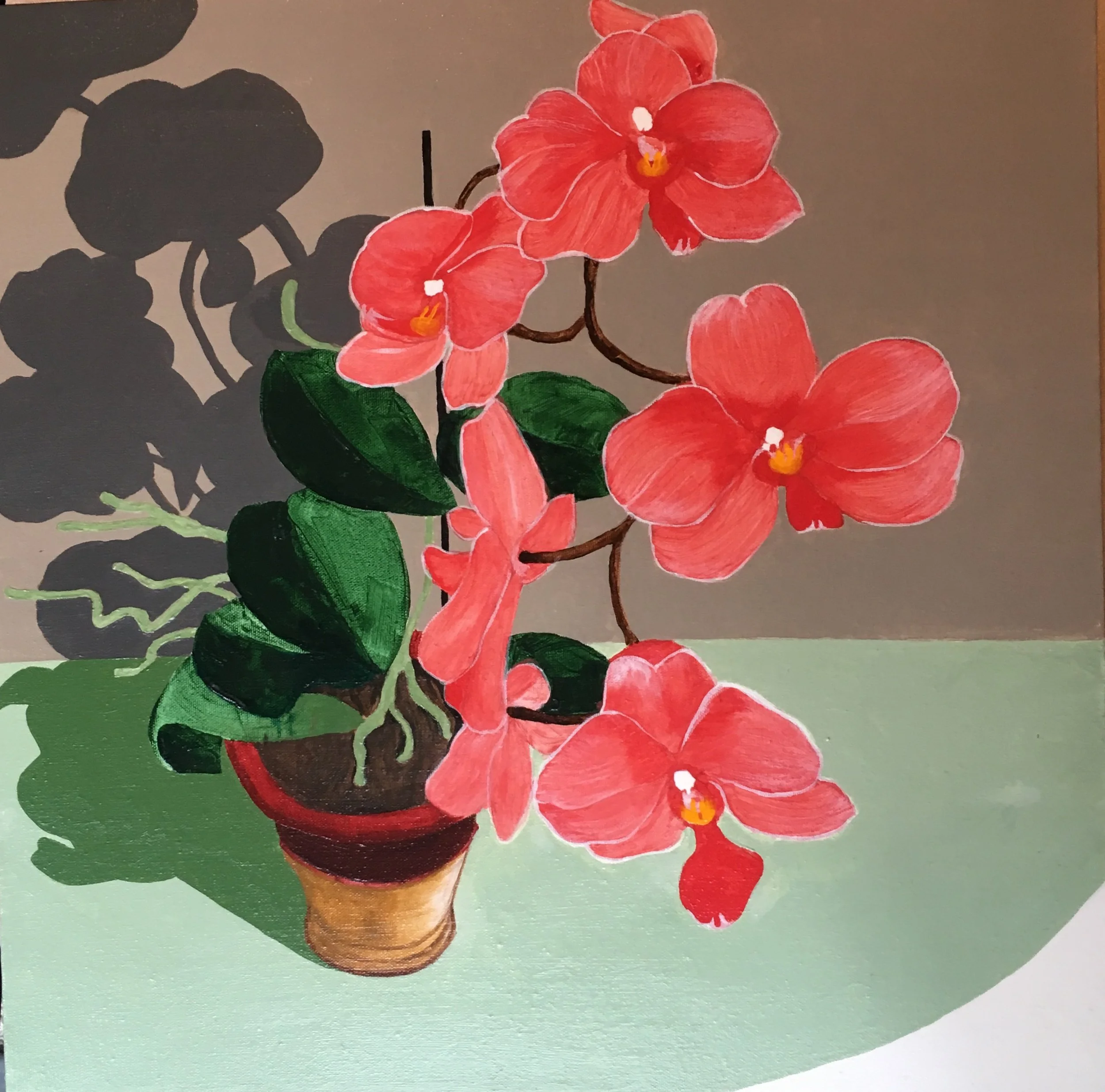 "FIRST ORCHID"   20"X20"     $120