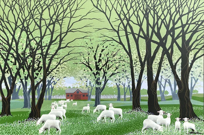 "INDIANA SPRING PASTURE" 25"x37" $3900