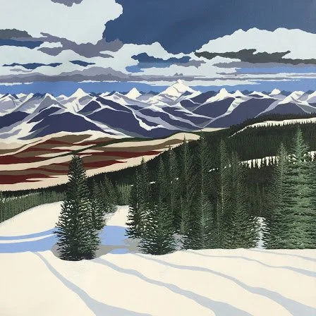 "NORTHWOODS TRAIL VAIL COLORADO"  37"X37"  PRIVATE COLLECTION
