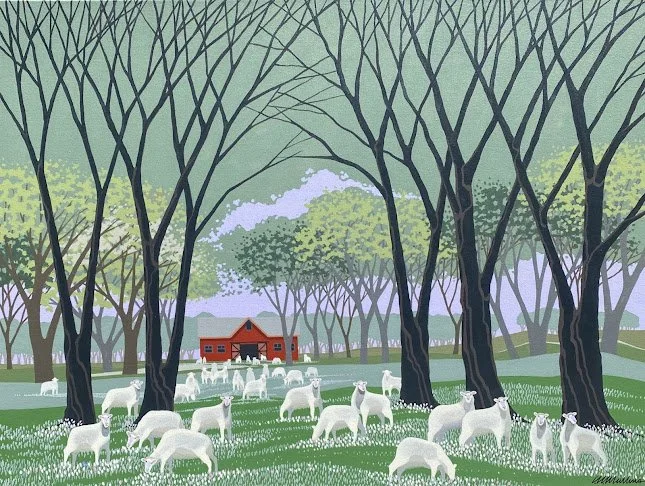 "SPRING PASTURE IN INDIANA" 32"X40" St. Joseph County Public Library, Centre Township Branch