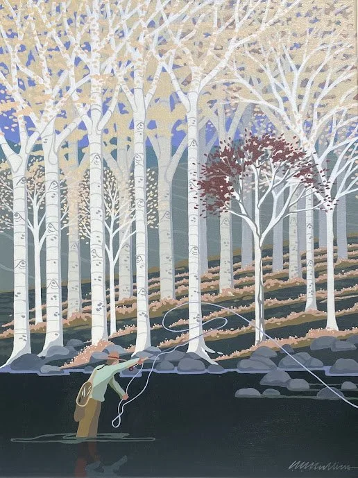 "FLY DRIFT ALONG THE ASPENS"   18"X24"  $1200