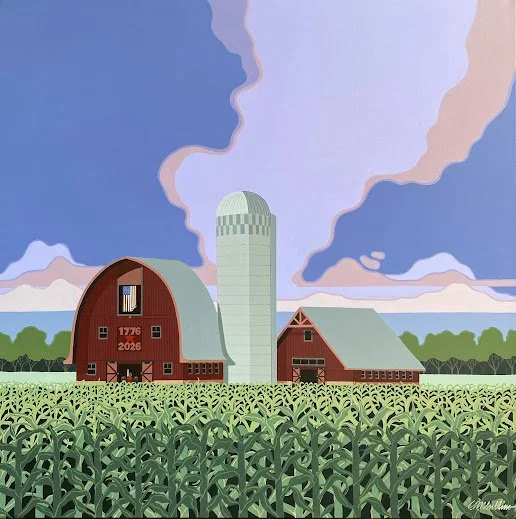 "AMERICA IN THE HEARTLAND" 42" X 42" PRIVATE COLLECTION