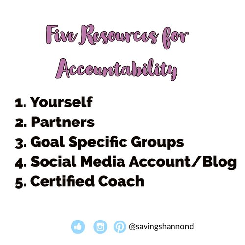 Accountability partners are great to help you meet your goals, but, you also need to belief in yourself, first and foremost.