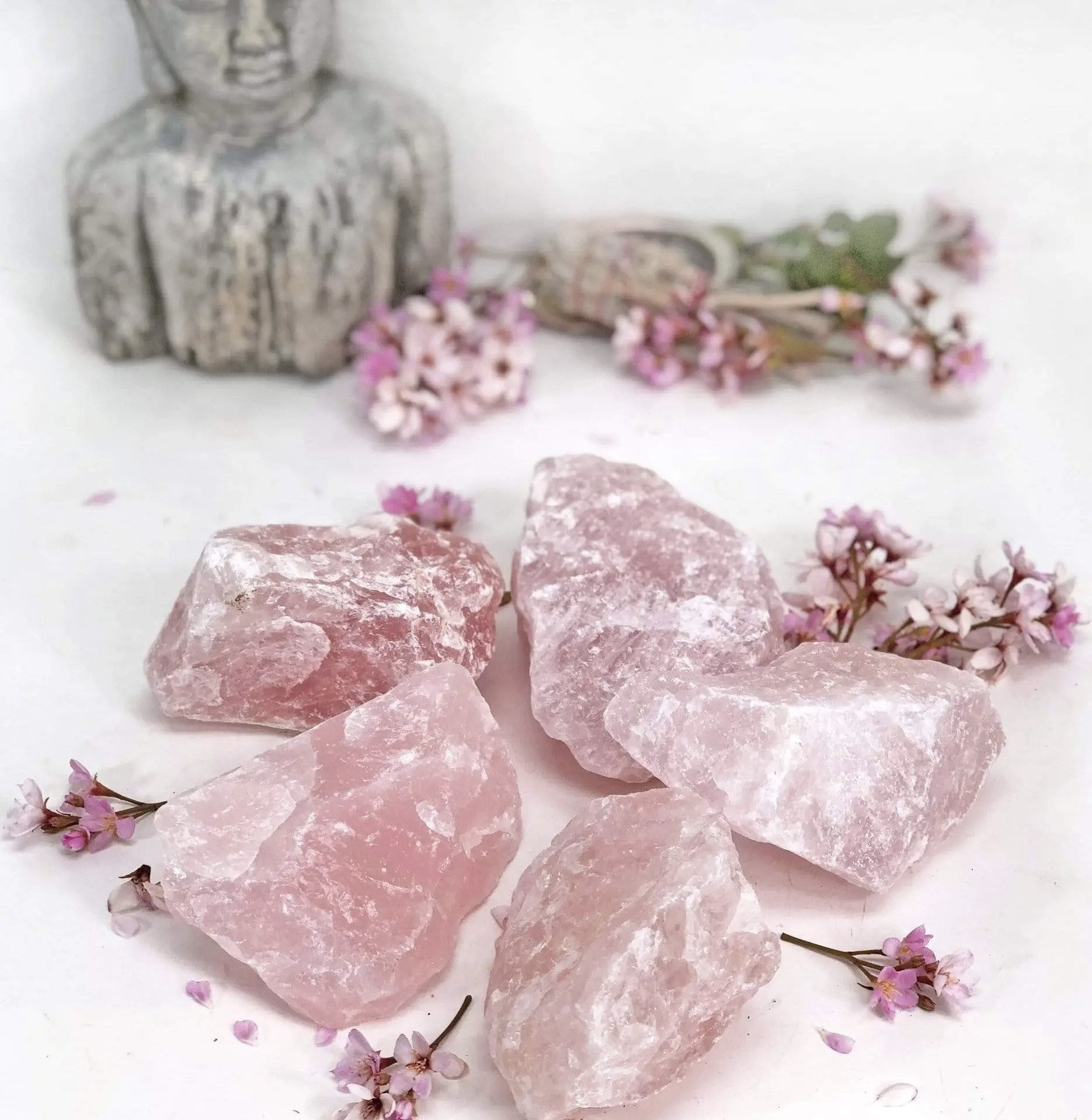 Selection of Bio Tenseur With Handle in Rock Crystal, Rose Quartz