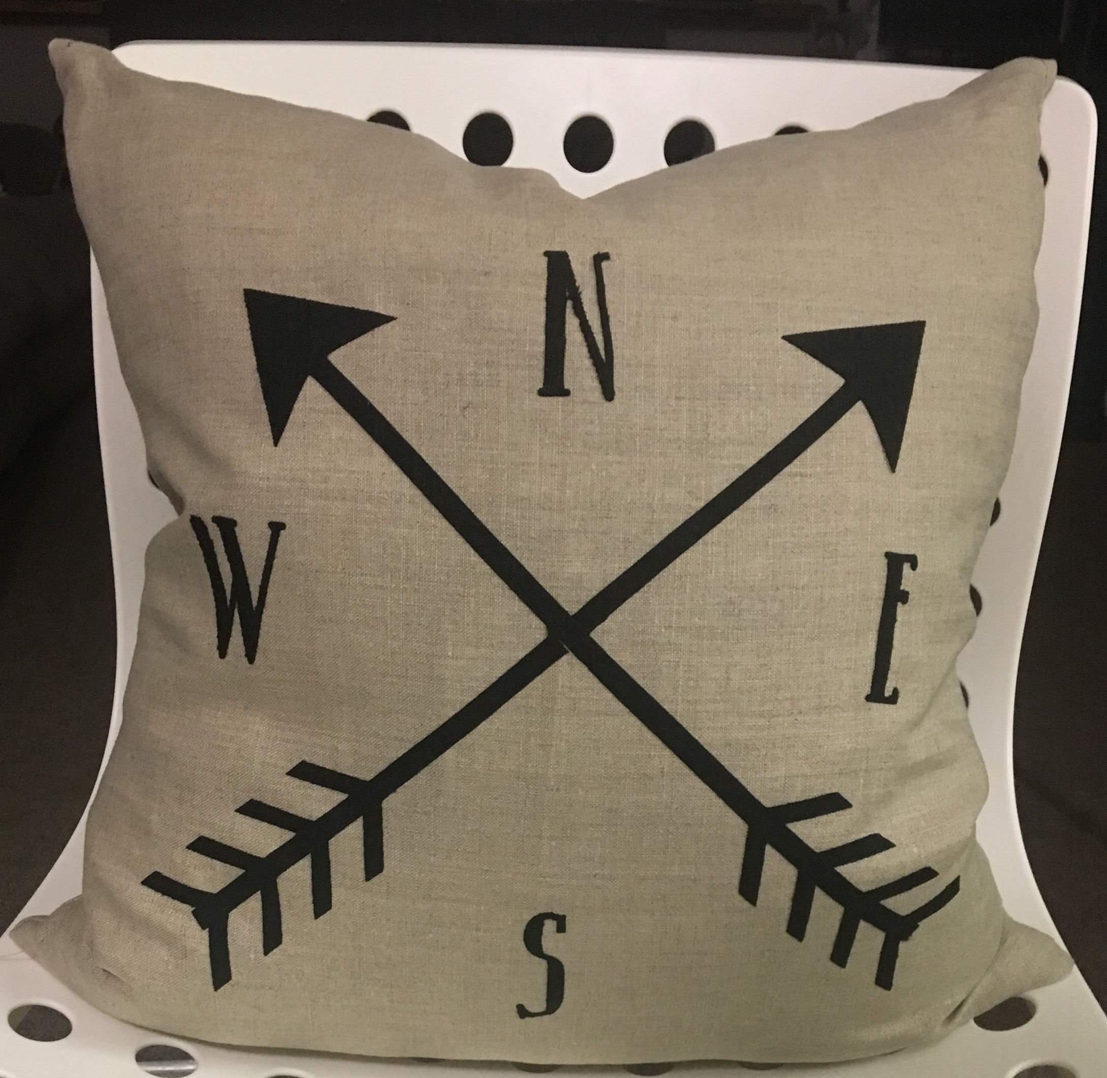 Arrow Compass Pillow