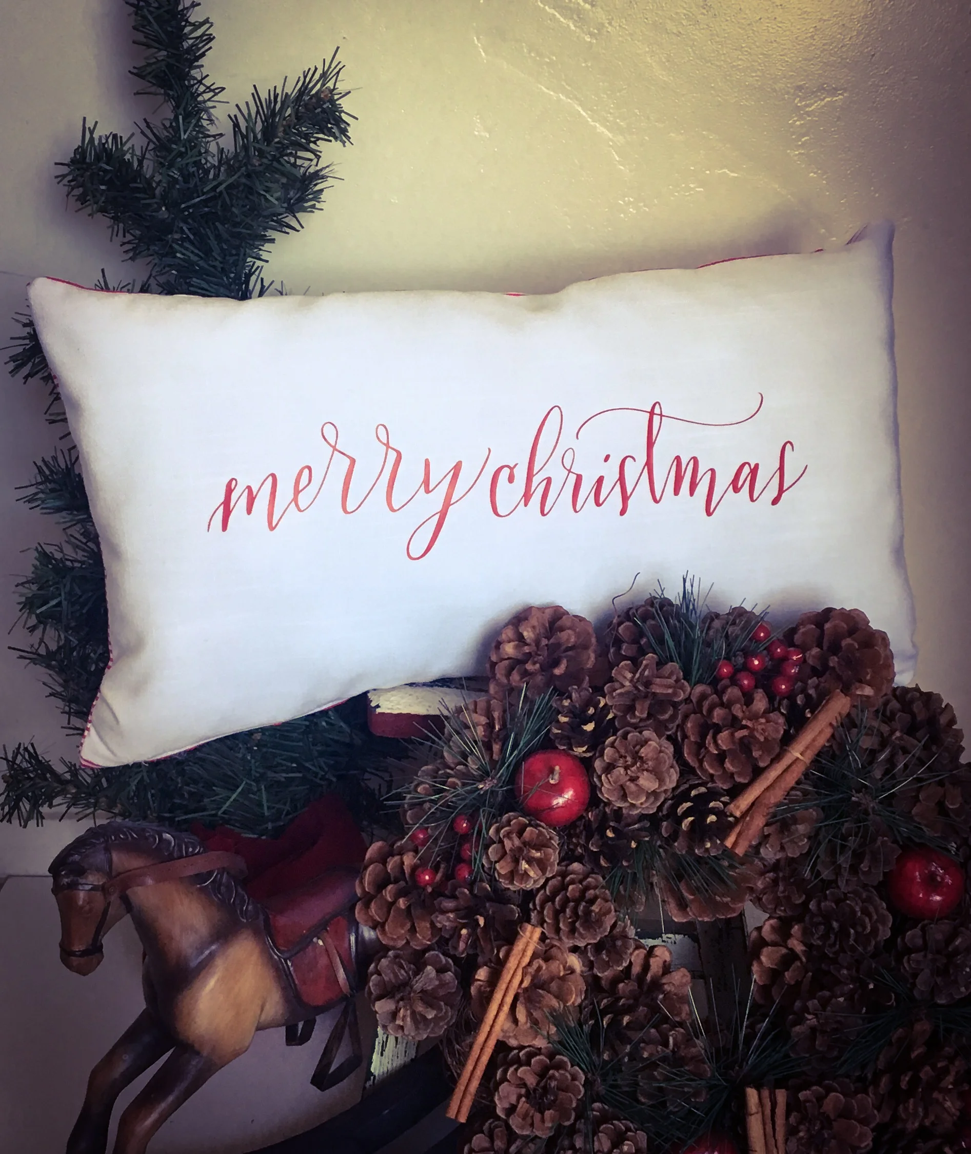 Merry Christmas Lumbar Pillow