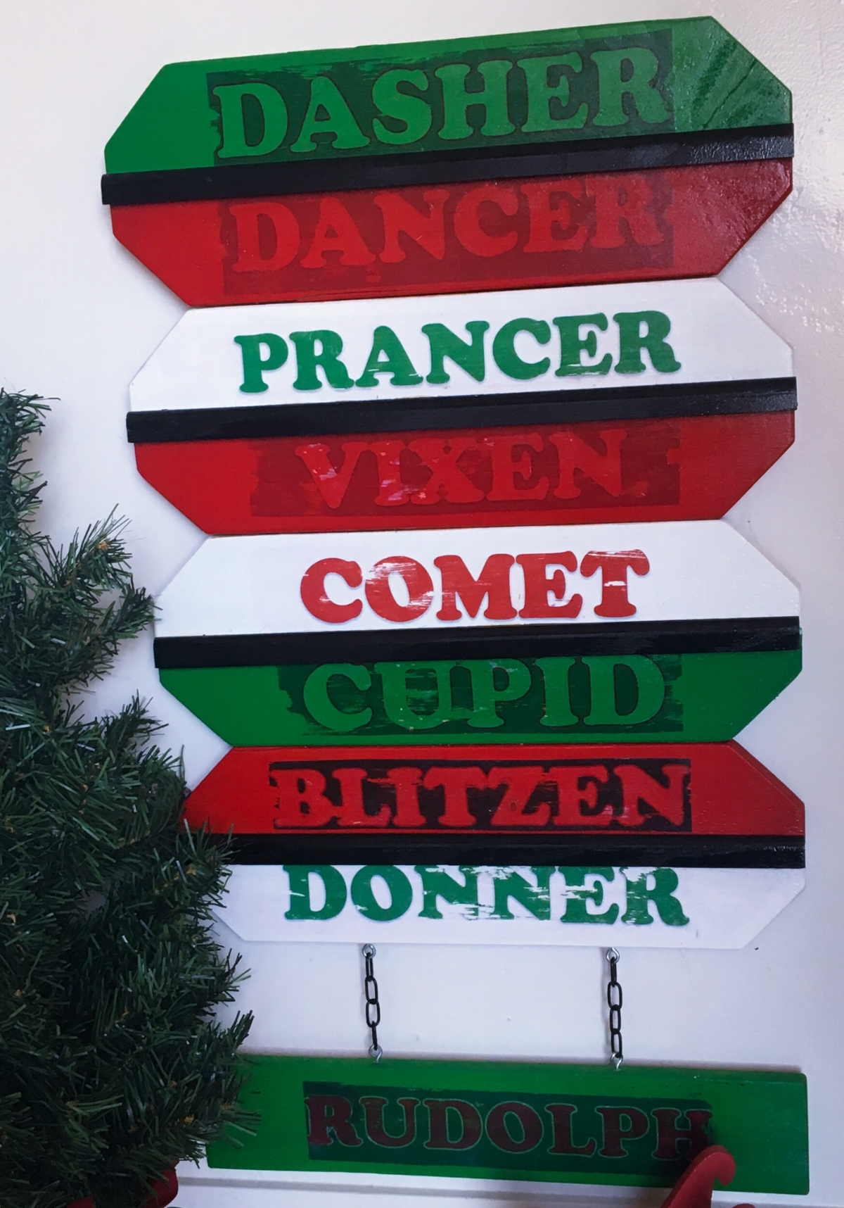 Santa's Reindeer Sign