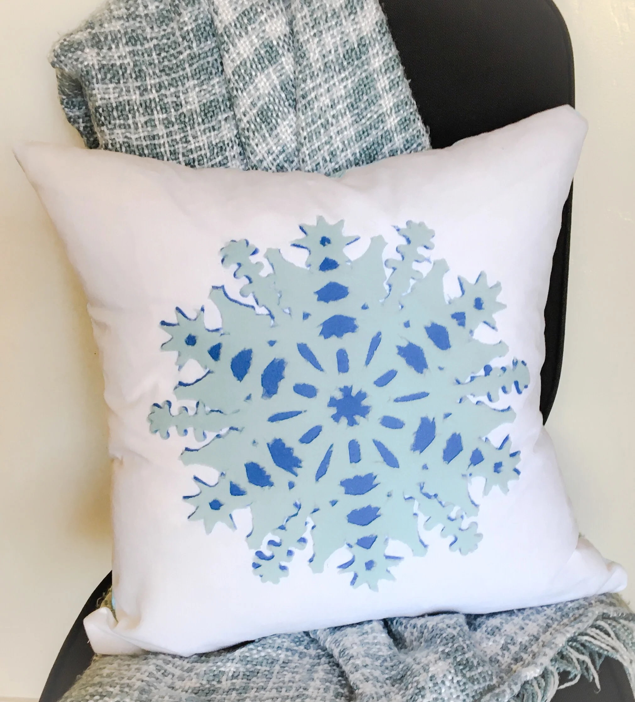 Snowflake Throw Pillow