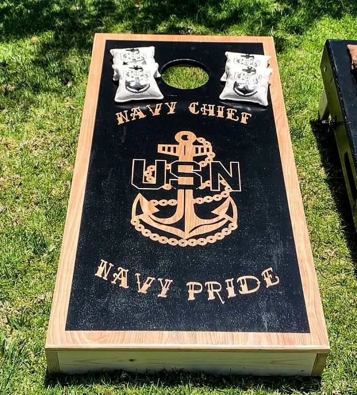 Navy Chief Anchor Cornhole Set
