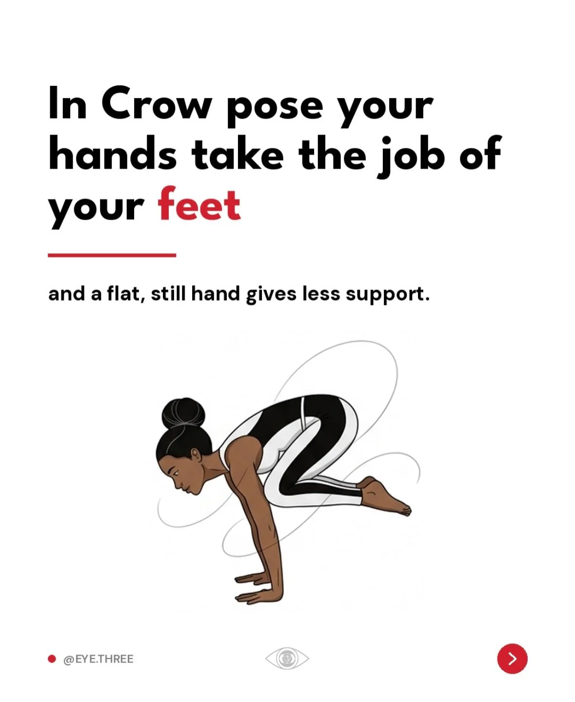Crow pose is a really fun pose to do and a really strong and active pose for the muscles of the core. When we&rsquo;re putting that work on our hands, we can forget that they also need to be as active as everything else in our body.

I cued in class 