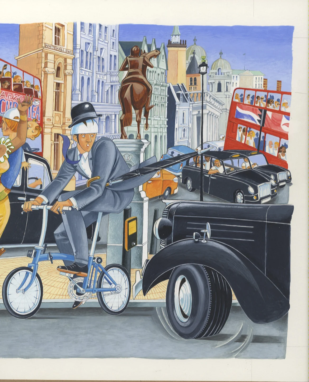Bowler on a Brompton