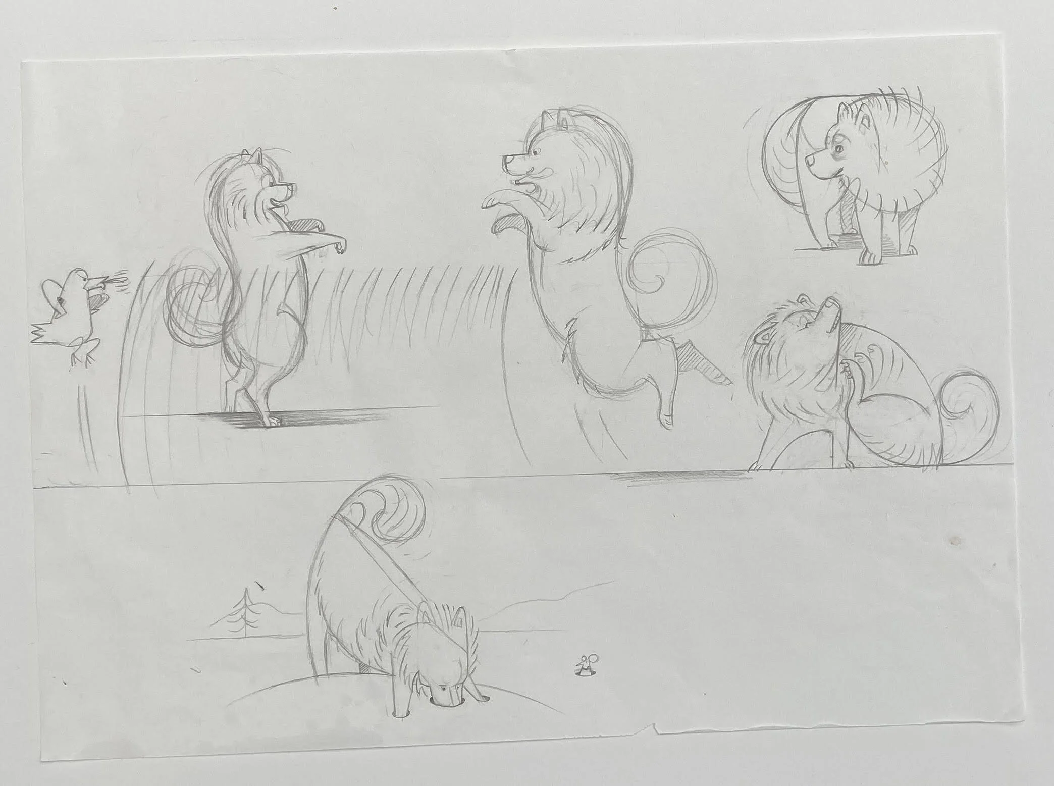 …the drawings become more stylised and graphic and…