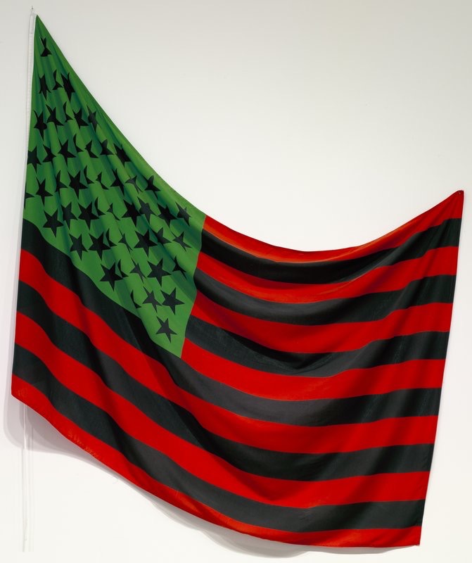 David Hammons, African-American Flag . 1990. dyed cotton, edition of 5