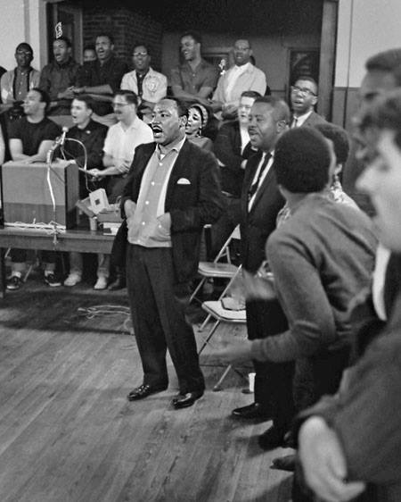 Dr. Martin Luther King Jr. at Penn Center’s Frissell Hall on historic St. Helena Island in 1967