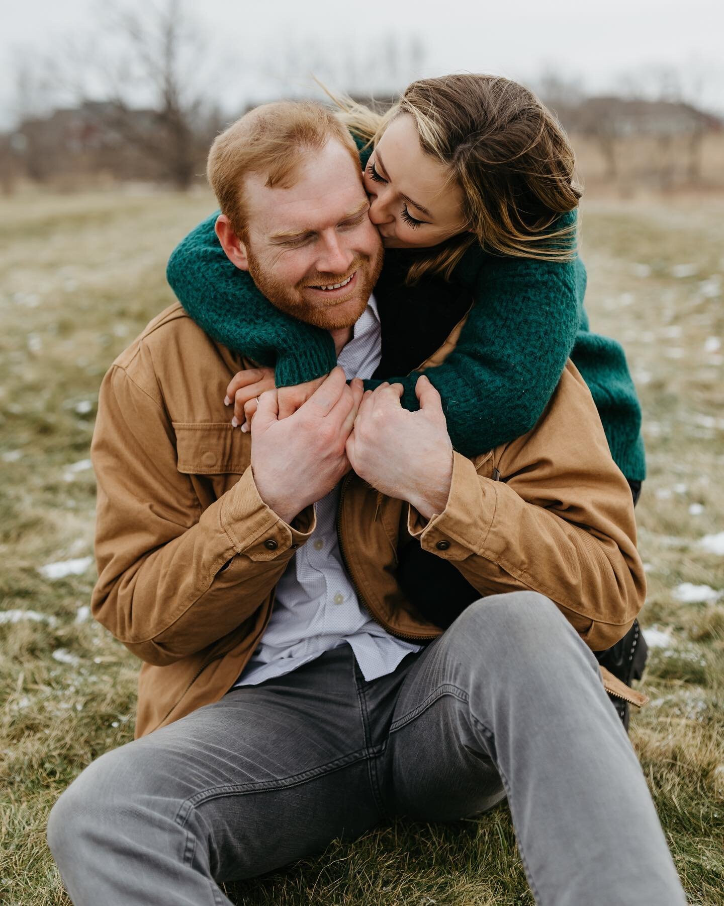 got to freeze my butt off this morning with these two cuties and I'd say it was damn well worth it. can't wait for their beautiful green house wedding in the spring. 🤍