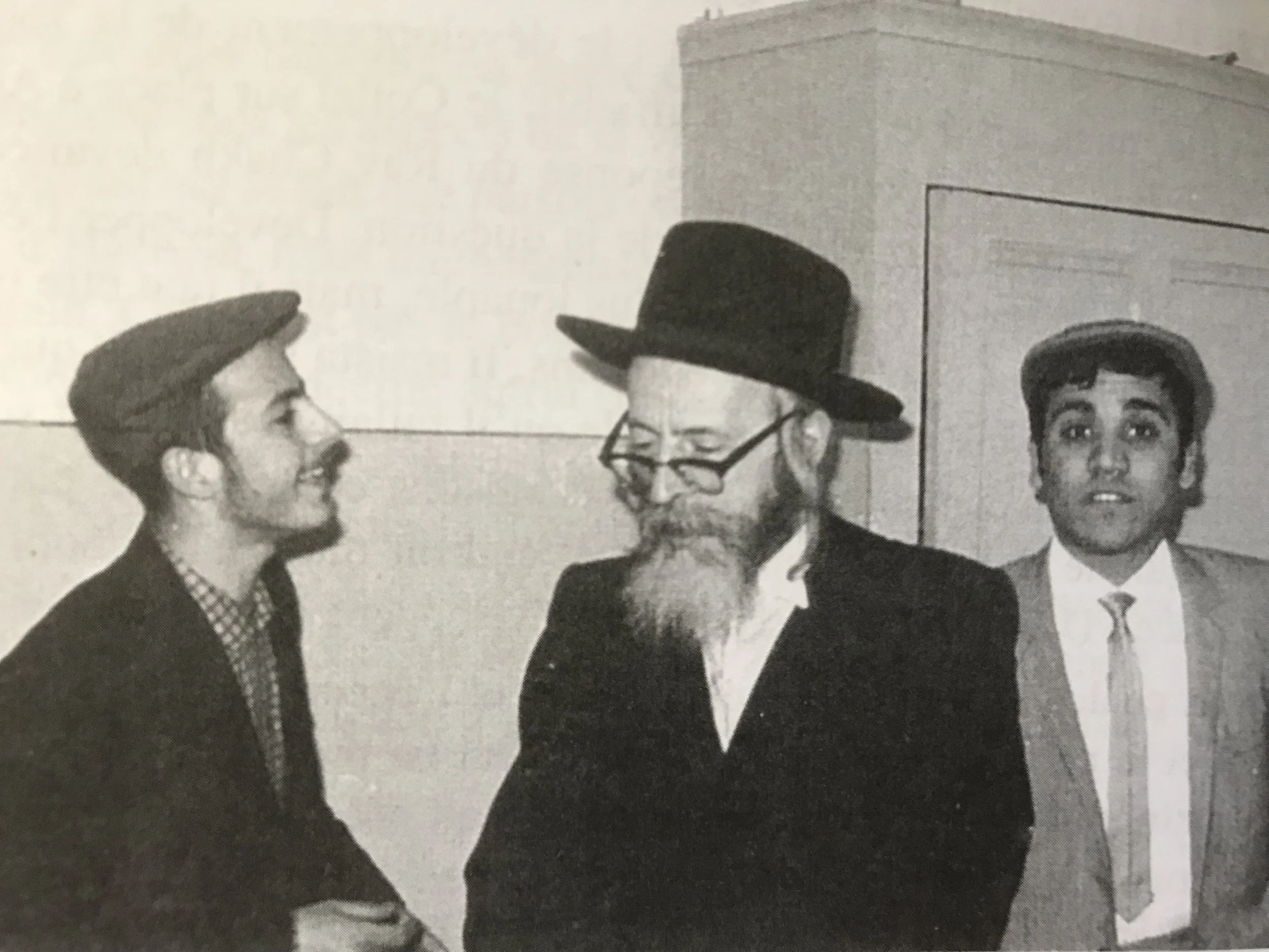 Rav Yankele of Pshevorsk with students of Yeshiva of Aix-les-Bains