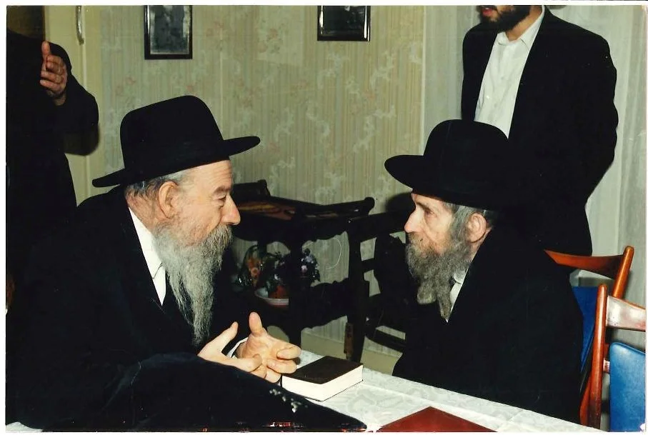 Rav Shteinman זצ"ל with יבל"ח Aix-les-Bains Rosh Yeshiva Rav Yitzchok Weil שליט"א