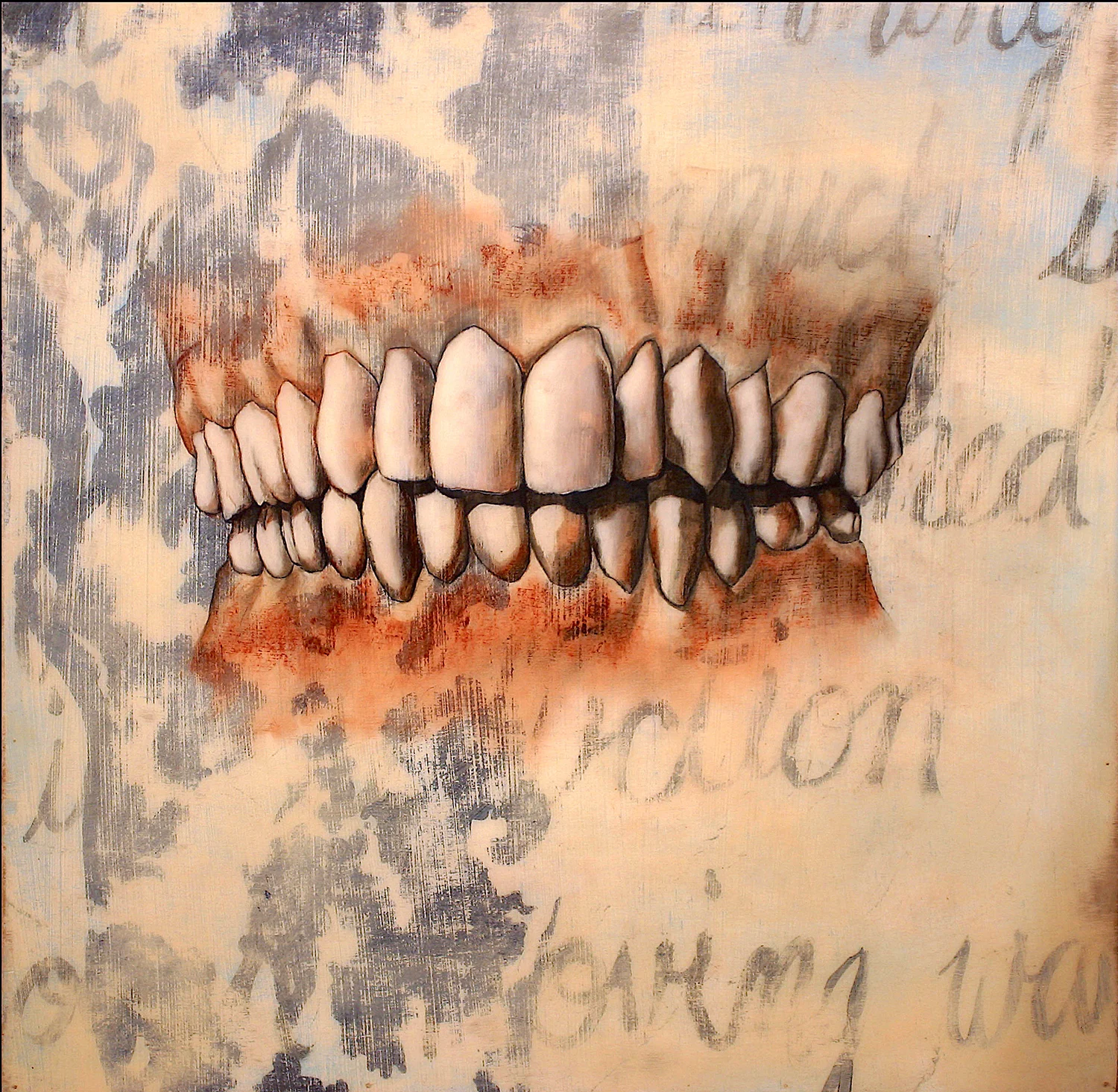 You Grow Weak From Too Much Sleep 2003 acrylic, charcoal and varnish on panel, 24" x 24"
