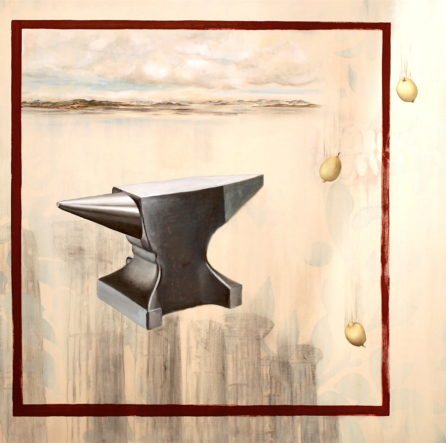 Tooth and Nail, 2003 oil, acrylic and charcoal on canvas, 48” X 48”
